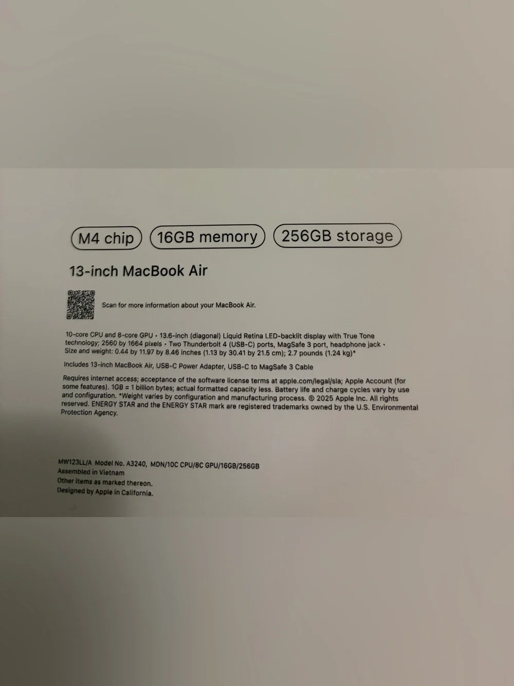 2025 Apple MacBook Air 13